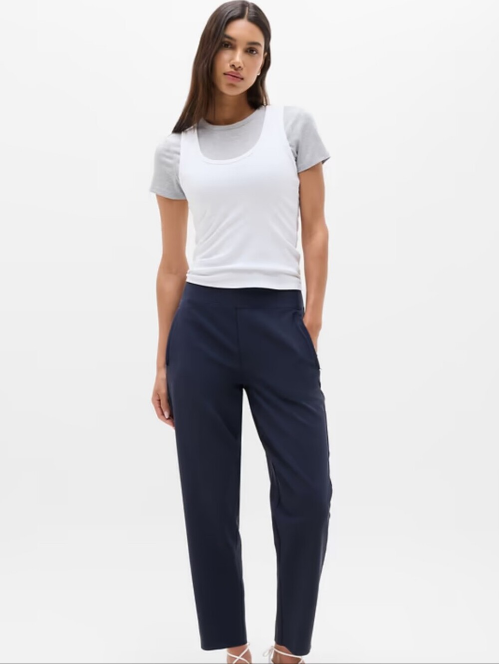 Athleta Endless High Rise Pants Navy Blue Size 14